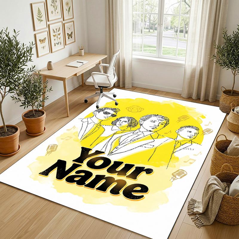 Personalized Crystal Velvet Carpet,Arctic Monkeys Custom Printed Name, Plush Area Rug For Home Indoor Decor