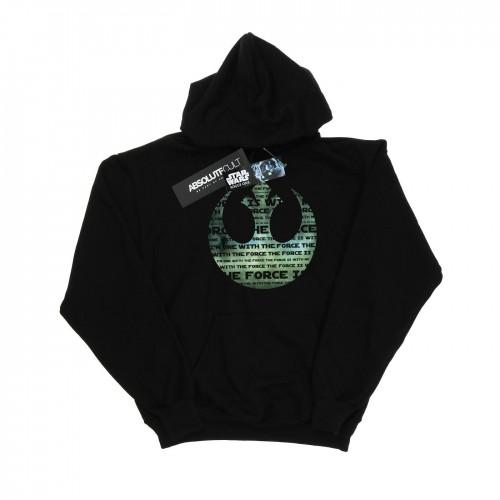 Star Wars Mens Rogue One I´m One With The Force Alliance Emblem Green Hoodie
