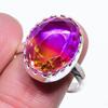 Bi-Color Tourmaline Handmade 925 Sterling Silver Gift Ring Size 6 Y9W56