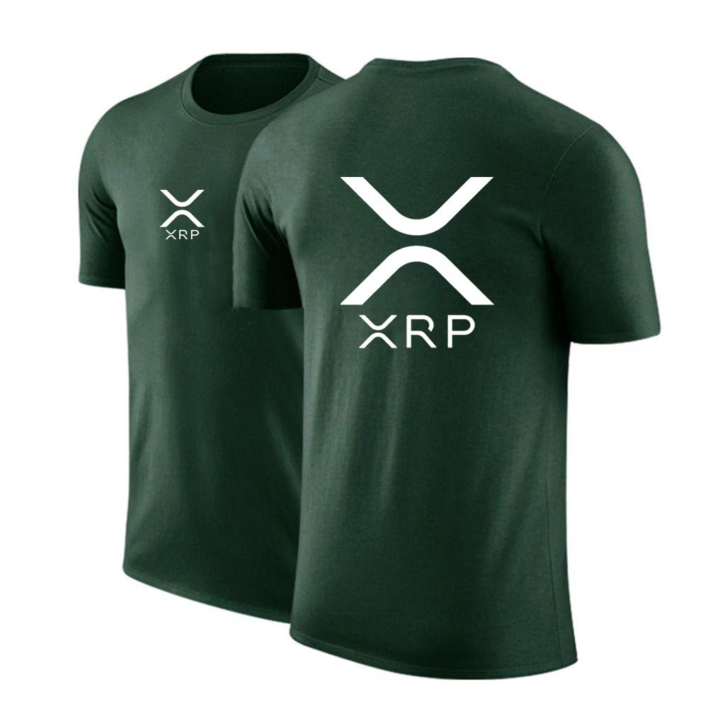 2025 Cryptocurrency Ripple Xrp New Unisexs Summer Round Neck Ordinary Short Sleeve Tshirt Printing Good Quality Comfortable Tops