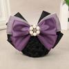 For Girls Headwear Nurse Hairgrips Cover Net Korean Bun Snood Ponytail Clip Bowknot Spring Clip