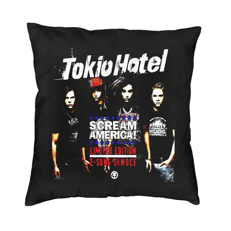 Музыкальная рок-группа Tokio Hotel Наволочка 45x45 Декор для дома Печать Наволочка для диванной подушки Двусторонняя