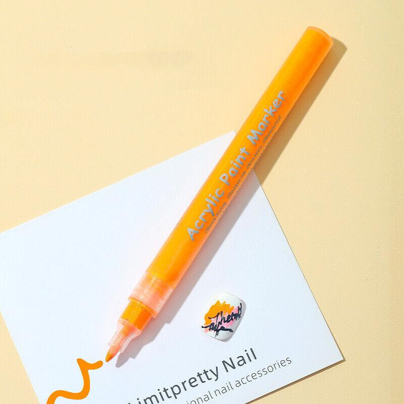 Nail Art Graffiti Pen UV Gel Polish Waterproof Drawing Painting Liner Bru ~ *