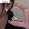 Shining Snowflake Zircon Ear Clip Earrings For Women New Fashion 1pc Butterfly Non Piercing Ear -Hook Party Wedding Jewelry Gift