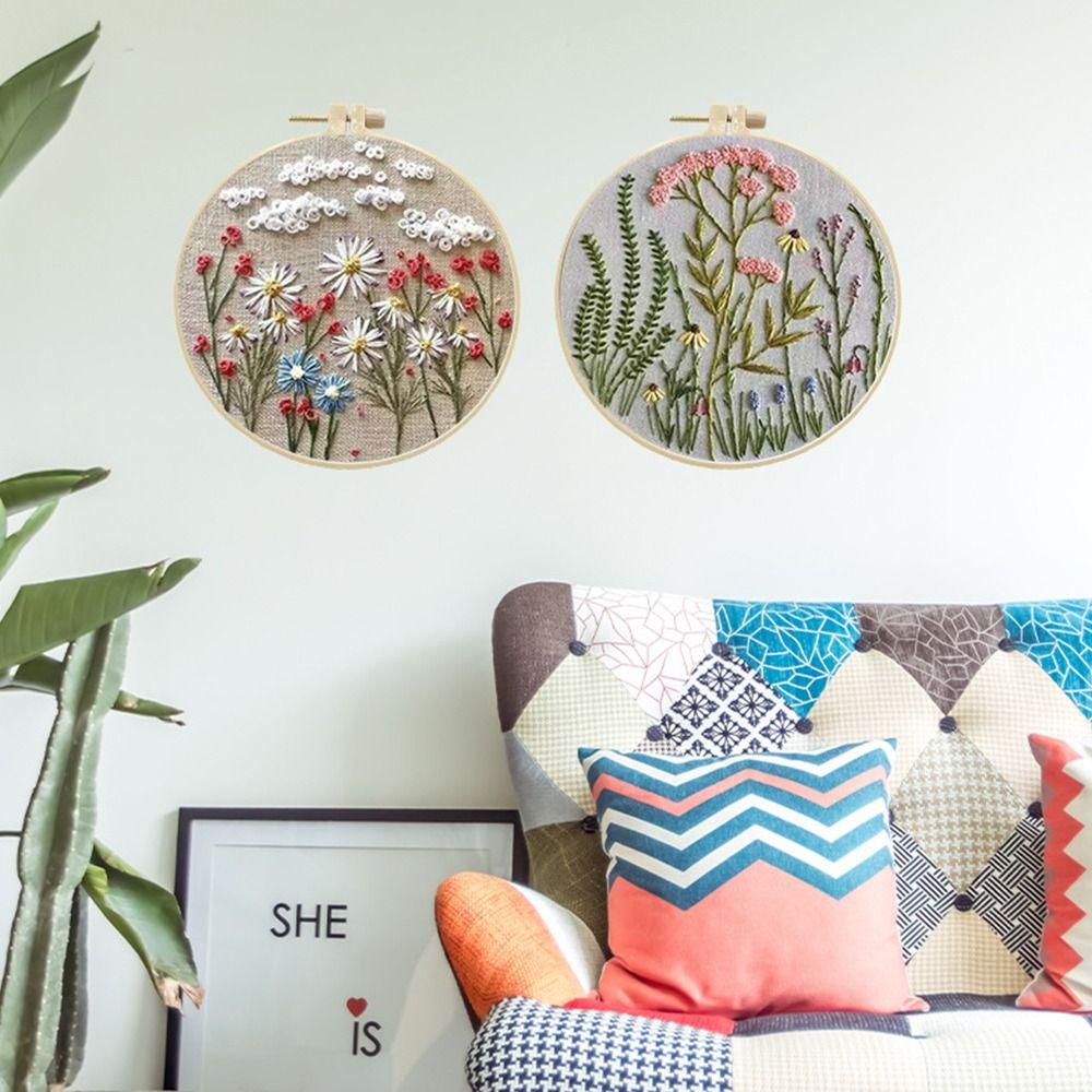 Инструменты для вышивания пуансонной иглой, украшение, вышивальное пяльце, наборы для вышивания своими руками, наборы для шитья, игла, нить