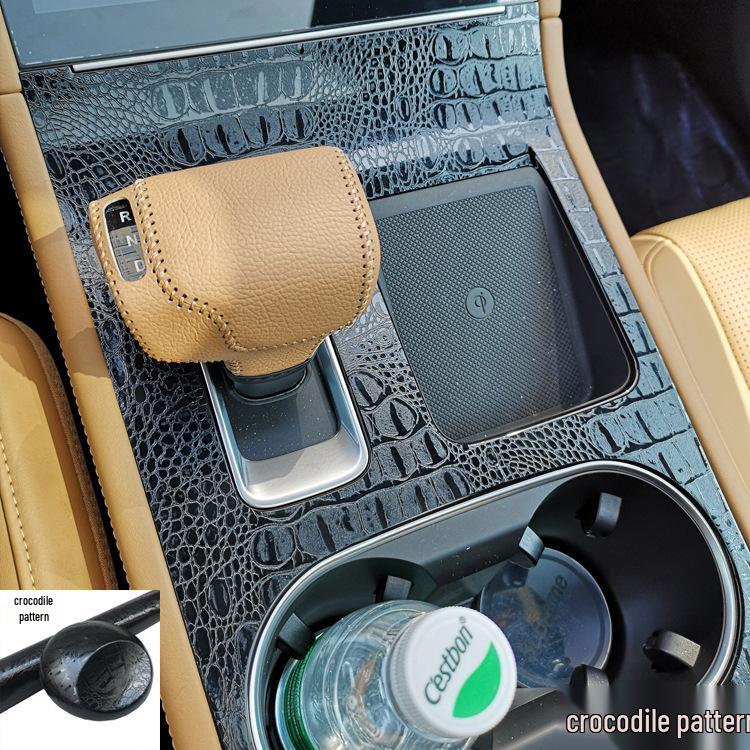 Наклейка на панель переключения передач с текстурой углеродного волокна для украшения консоли Ideal ONE