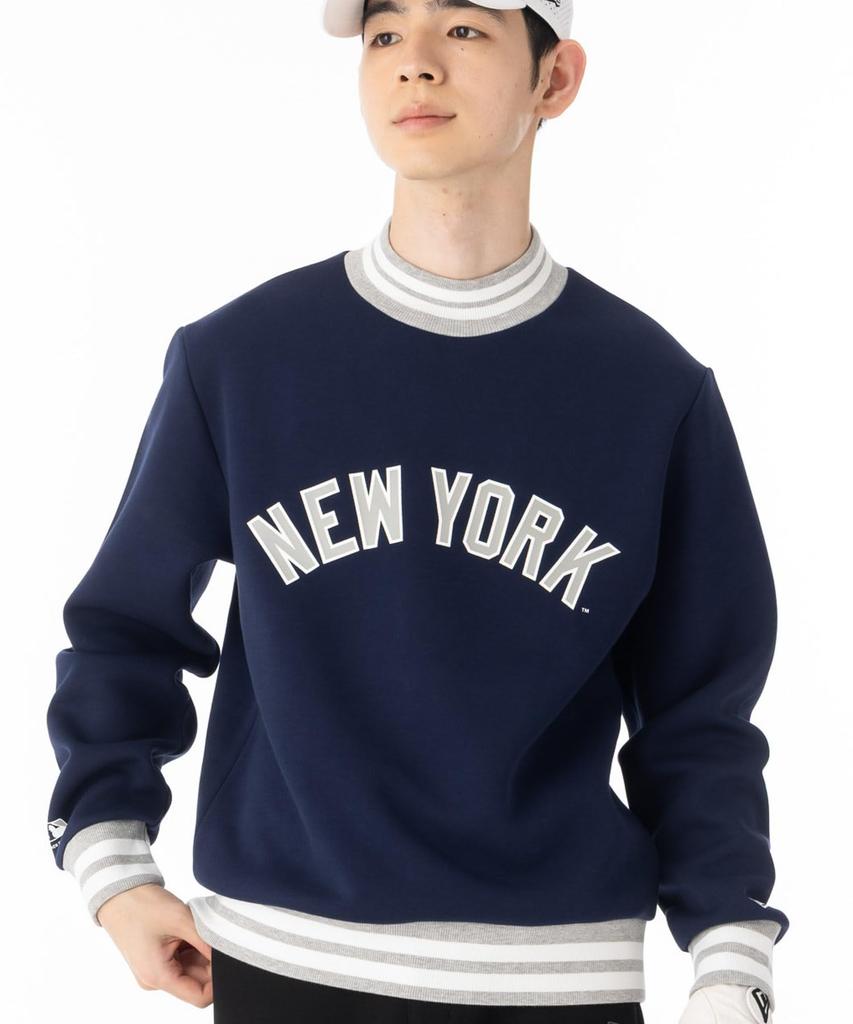 NEW ERA Golf Sweatshirt Tech Sweat Mock Neck MLB New York Yankees Navy 15129431 XL
