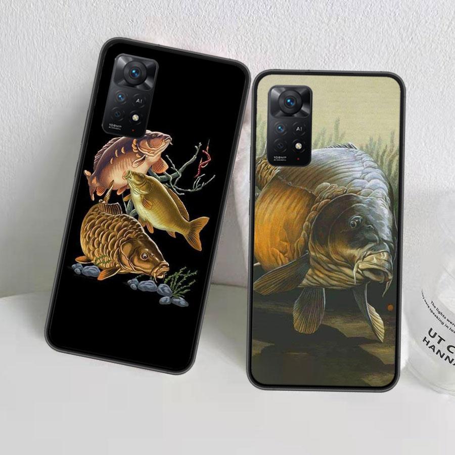 Carp Fishing Fish Phone Case For Redmi Note 14 13 Pro 5G Plus 12 12C 10 10A 10C 9 9A 9C 9T 8 8A K60 K70 Pro Xiaomi Cover Shell C