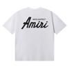 990 Amiri 2025 Summer New Men's and Women's Loose High Quality Cotton Plus Size T-shirt Couple T-Shirt Simple Logo Printing