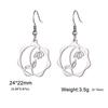 Xiaomi Skyrim Birth Flowers Dangle Earrings Stainless Steel Gold Color Daisy Rose Snowdrop Women's Floral Earring Jewelry Birthday Gift
