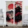 Curtains for Living Room Curtain for Room 2 Panel Sun Moon and Tree Home Interior Curtains Partition Halloween Decoration Shades