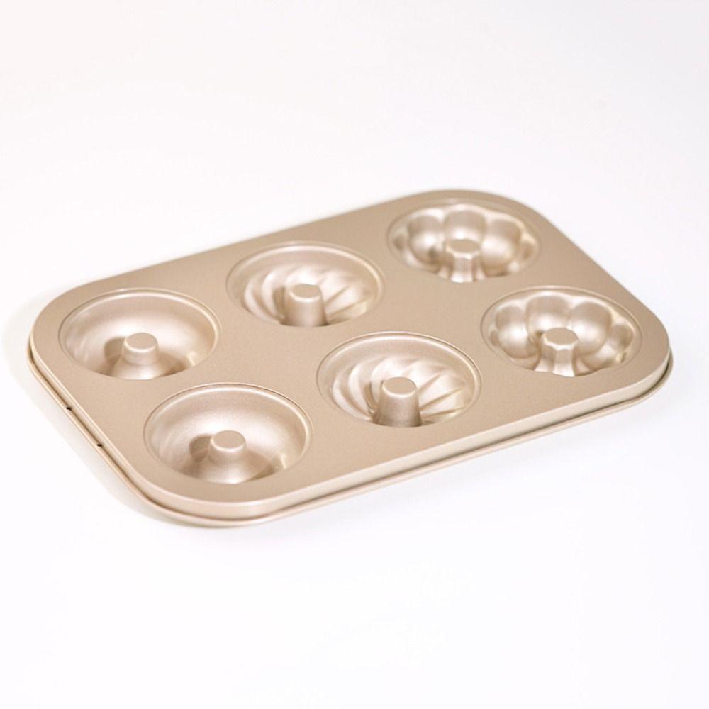 6/12 Cavity Donut Baking Mold Carbon Steel 4 Shapes Cake Baking Tray Easy To Clean Reusable Donut Muffin Pan Dessert Making