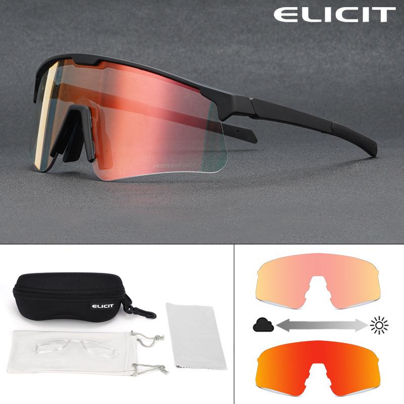 Elicit Photochromic Sports Glasses: Windproof Goggles for Cycling, Running, and Climbing
