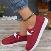 Flat Heels Canvas Shoes for Women  Solid Color Soft Sole Casual Shoes Woman Fashion Outdoor Loafers Shoes Big Size 43