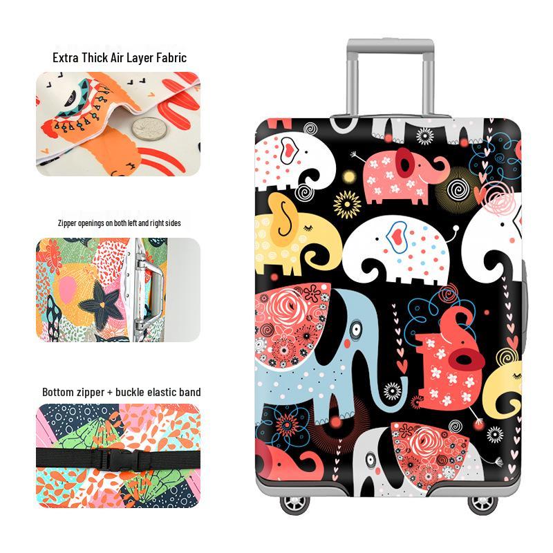 Thickened Cartoon Leather Suitcase Covers: Protective Dust Cover for 20, 24, and 28 Trolley Cases
