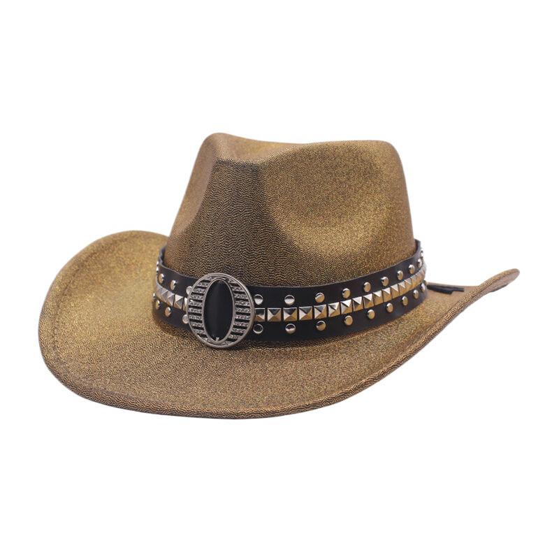 Autumn and winter new European and American style men's western cowboy hat British jazz top hat hat