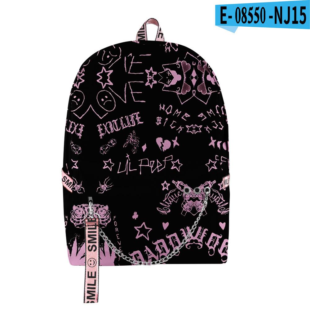 Популярные Новинки Молодежные Школьные Сумки Унисекс Любовь Lil Peep Дорожные Сумки 3D Печать Оксфорд Водонепроницаемые Рюкзаки на Плечо для Ноутбука