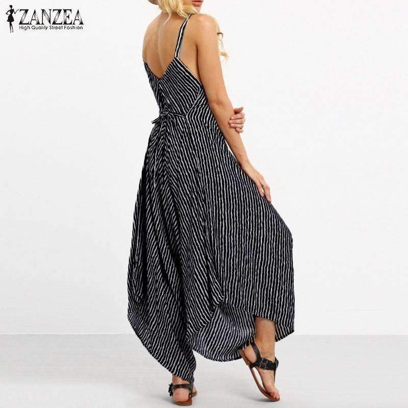 Luxurious Long Black Rompers Womens Jumpsuit Sexy Strapless Casual Striped Loose Overalls