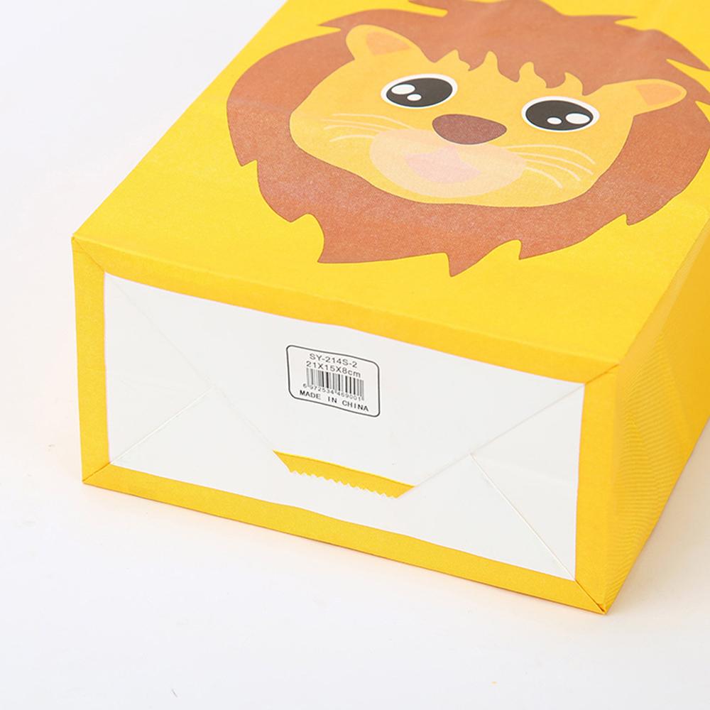 6 шт. бумажный пакет с изображением животных джунглей, мультяшный лев, тигр, зебра, подарочный пакет для украшения вечеринки в джунглях, детские подарочные пакеты для упаковки печенья