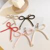 Resin Bowknot Pendant Clip Fashionable Accessory Enhancing Device Beads Keychain Suitable for Phone Cameras Headphone
