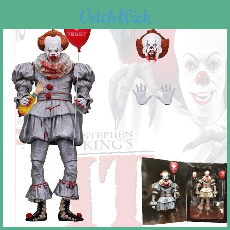 Neca Пеннивайз 7-дюймовая ПВХ Фигурка Действия По Мотивам «Оно» Стивена Кинга Кровавое Специальное Издание