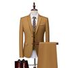 Men's Slim Fit Three-Piece Suit, Multi-Color British Wedding Tuxedo, Plus Size Groomsman Set