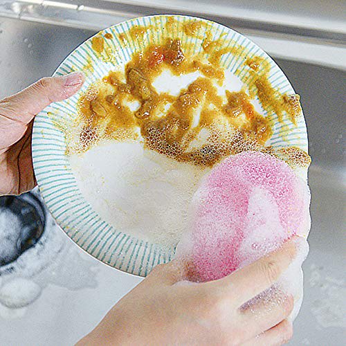 Губка для промышленной кухни Azuma, Водоотводящая, Долговечная, Пенящаяся, TK Цветной набор из 3 штук, Замок Нейлон, Долговечная