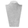Gray Velvet Necklace Pendant Display Bust Mannequin Stand Holder W 235 X H 390mm
