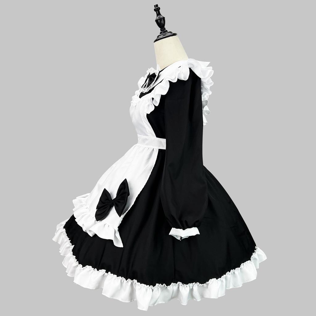 Anime Character Cosplay Original Super Cute Japanese Black and White Maid Costume Long Sleeve Maid Costume Cosplay Performance Costume