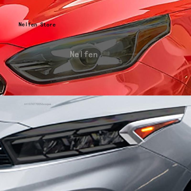 Для KIA Forte - Аксессуары Черная защитная пленка для тонировки фар автомобиля Прозрачная наклейка из ТПУ