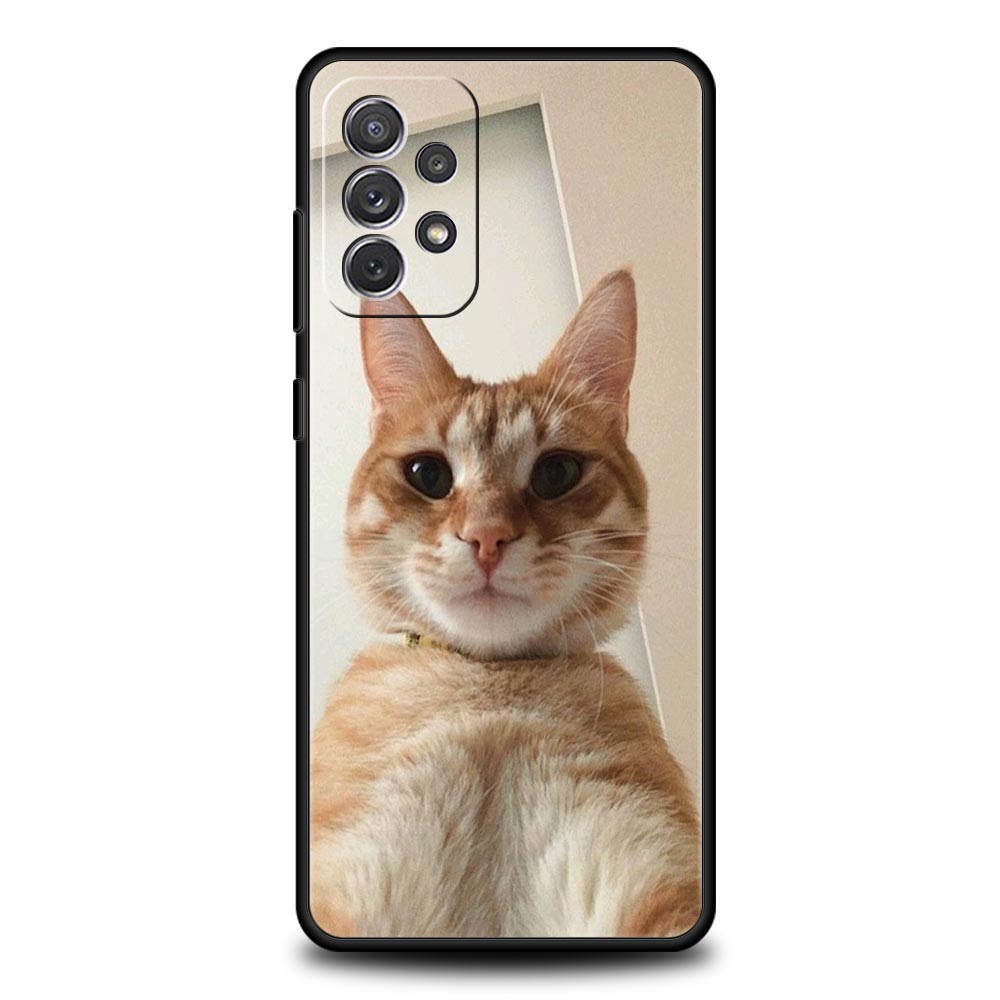 Милый чехол-котик с сердцем для Samsung Galaxy A17 A07 A55 A35 A25 A15 A05s A33 5G A31 A23 A21s A13 A41 A73 A53 A51 A71 A03