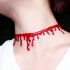 1Pc Halloween Blood Necklace Women Chokers Necklaces Halloween Party DIY Decorations Haunted House Horror Props Kids Toy Gift