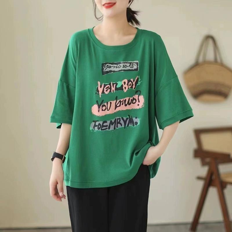 Dimanaf 2025 Летняя футболка Женская с коротким рукавом Свободные топы Футболки