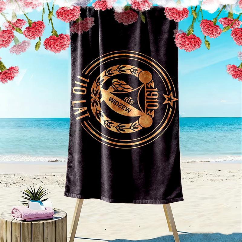 Widzew Print Beach Towel, Large Soft Quick Dry Towel for Beach Camping Swimming