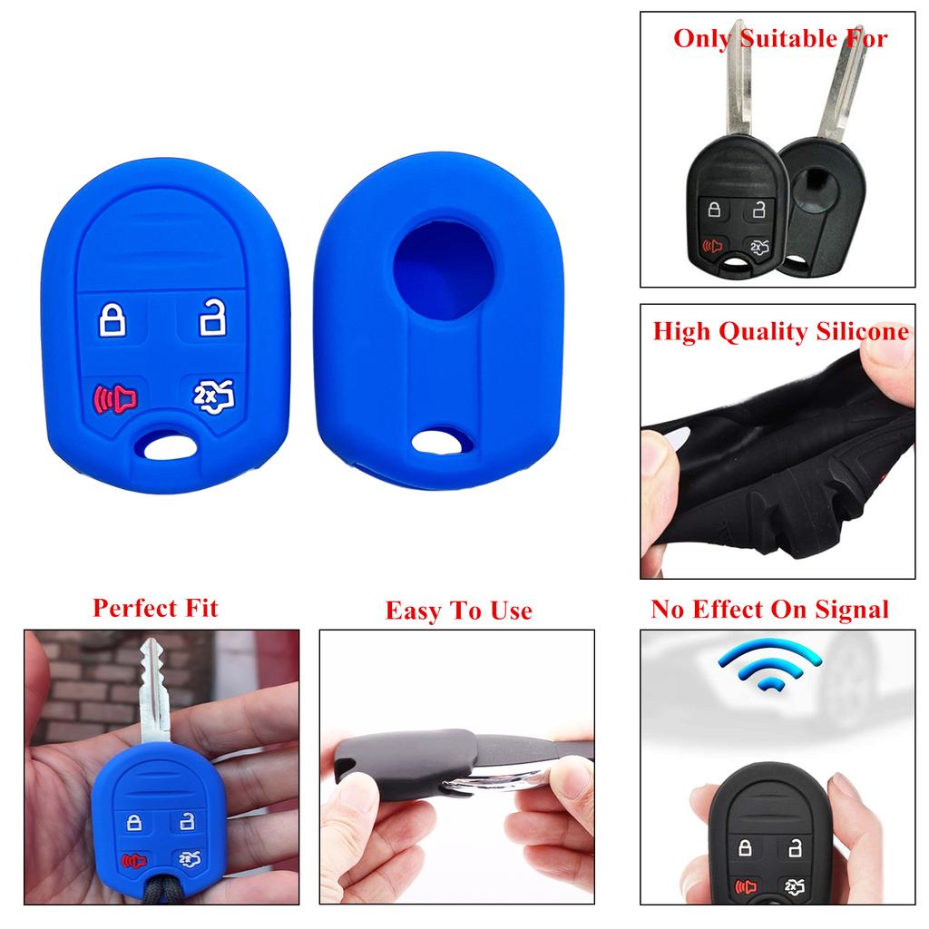 Силиконовый чехол для ключей с 4 кнопками для Ford F150 Raptor Ford Mustang 2009 2010 2011 2012 2013 2014 аксессуары для салона автомобиля
