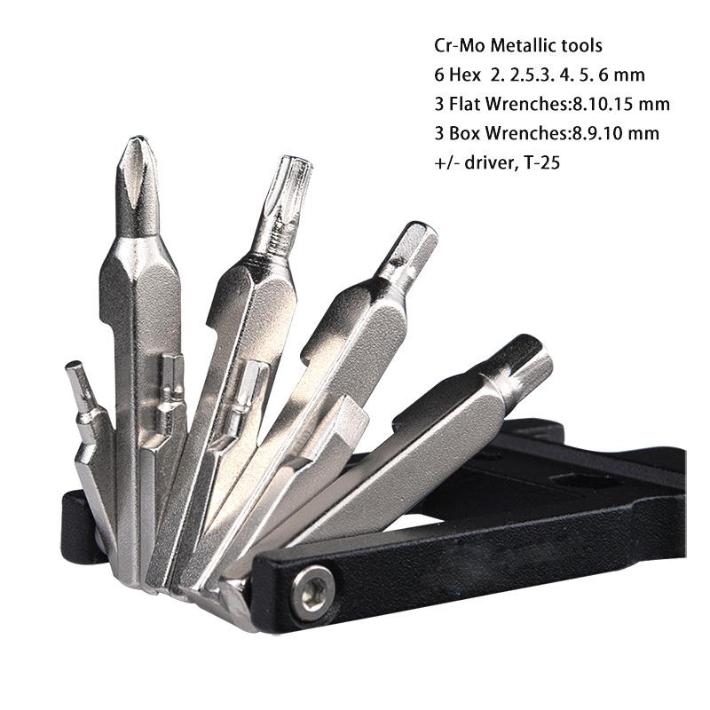 Bike Tool Kits Bicycle Repair Tool Kit Hex Wrench Tool Screwdriver Folding Multifunctional MTB Chain Repair Tool 20 In 1