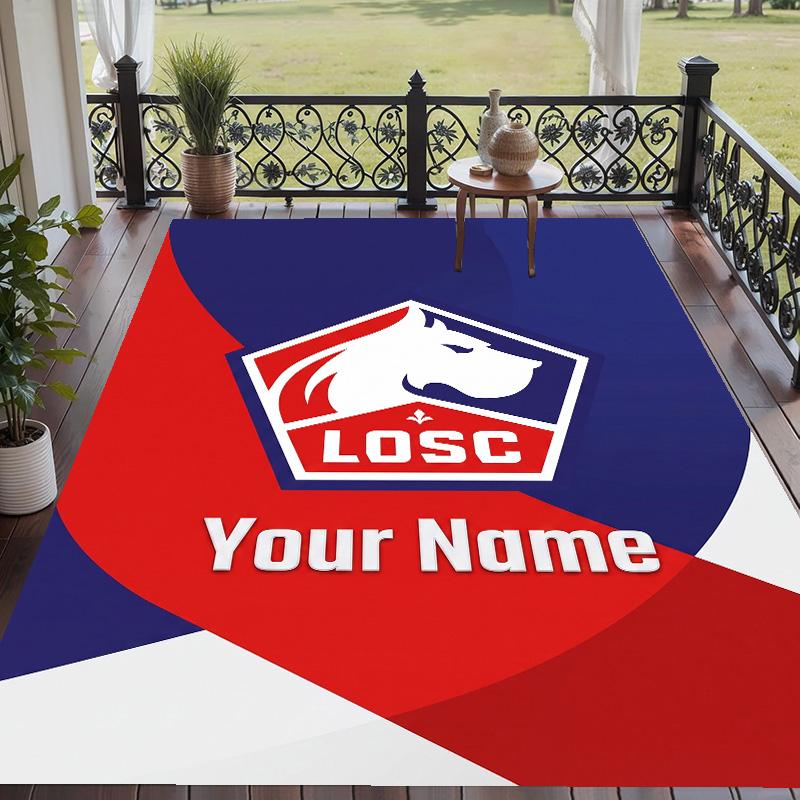Custom Text Printed Rug LOSC Lille Non Slip Floor Carpet For Home Room Decor
