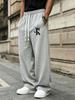 Men's Drawstring Waist Lightweight Athletic Sweatpants, Straight-Leg Pants, Casual Versatile Super Loose-Fit Joggers for Daily Wear