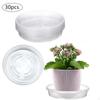 30 Pieces Flower Planter Saucers Plant Trays Pot Tray Reusable Waterproof Transparent Drip