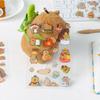 6Sheets/pack Transparent Cute Cartoon Capybara Stickers Kawaii Kids Decals Toys Waterproof DIY Diary Stationery School Supplies