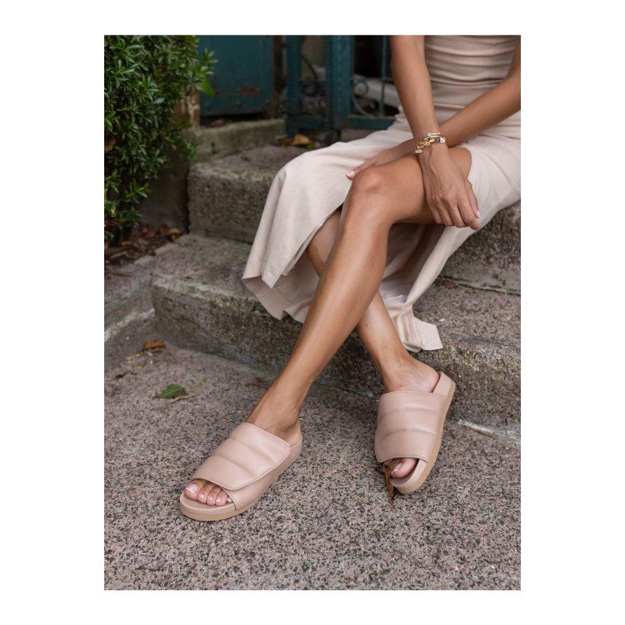 Женские повседневные летние тапочки из натуральной кожи