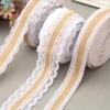 2M New DIY Crafts Home Decor Lace Trim Edge Natural Hessian Rustic Wedding Burlap Ribbon