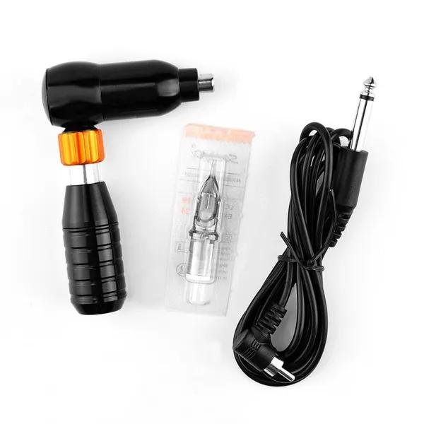 1pc Tattoo L Shape Machine Tattoo Motor Hybrid Tattoo Pen Professional Rotary Tattoo Machine with Cord Black