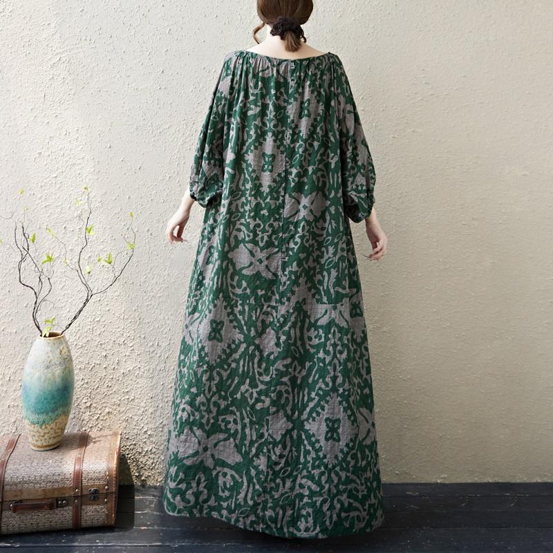 Short Sleeve Plus Size Cotton Vintage Dot Floral New In Dresses for Women Casual Loose Maxi Long Summer Dress