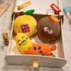 Orange Sausage Plush Keychain Toy Cartoon Stuffed Doll For Cute Student Gift