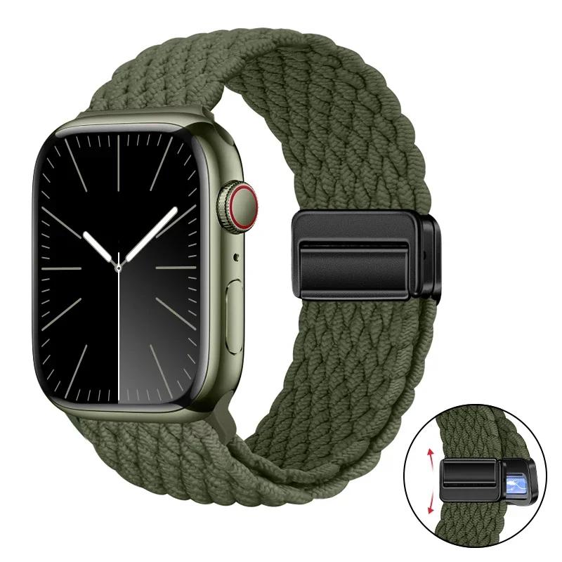 Нейлоновый браслет для Apple Watch ремешок 10 9 8 7 46мм 42мм 45мм 41мм Ultra 2 49мм Ремешок для iWatch Серии 6 5 4 3 SE 44мм 40мм Ремешок