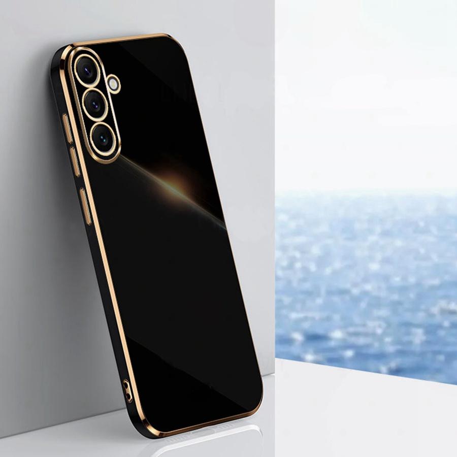 Luxury Plated Silicone Case For Samsung Galaxy A15 A25 A35 A55 A13 A16 A06 A24 M34 5G A05S M35 M15 M55 M13 A26 S24 S23 A36 A56 S25 Soft Square Cover