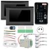 7in Video Doorphone Wired Wifi 2 Monitors Fingerprint Password IC Card Remote Unlock Night Vision