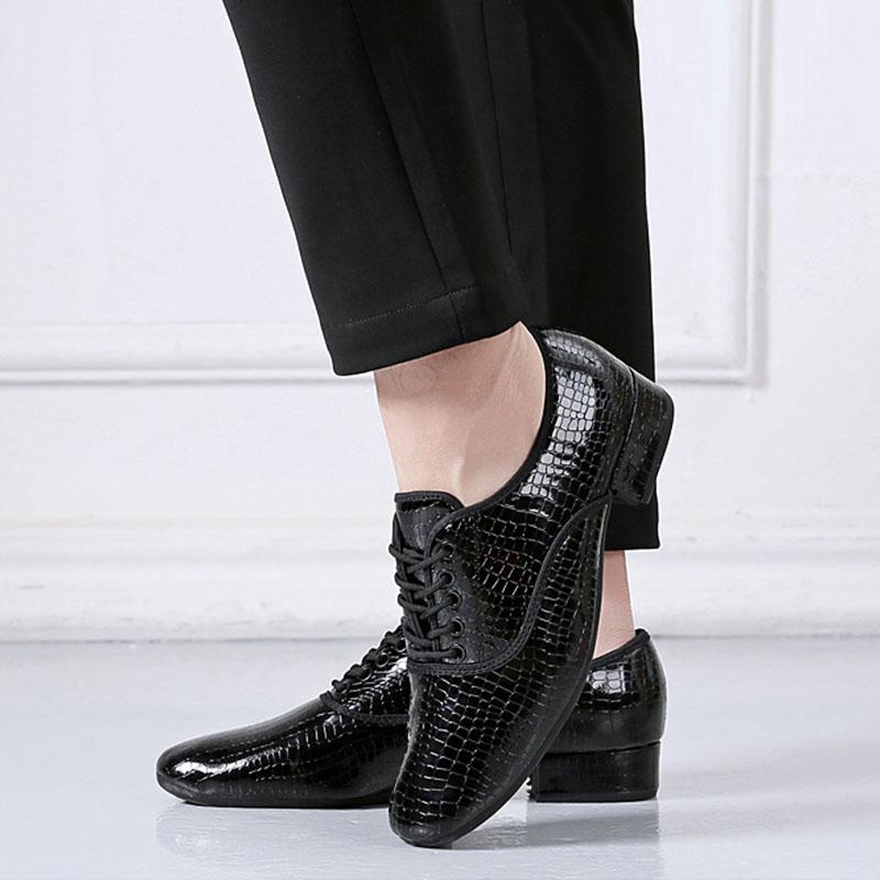 Мужская обувь для современных танцев, черная кожа, обувь для социальных танцев, танго, сальса, каблук 2,5 см