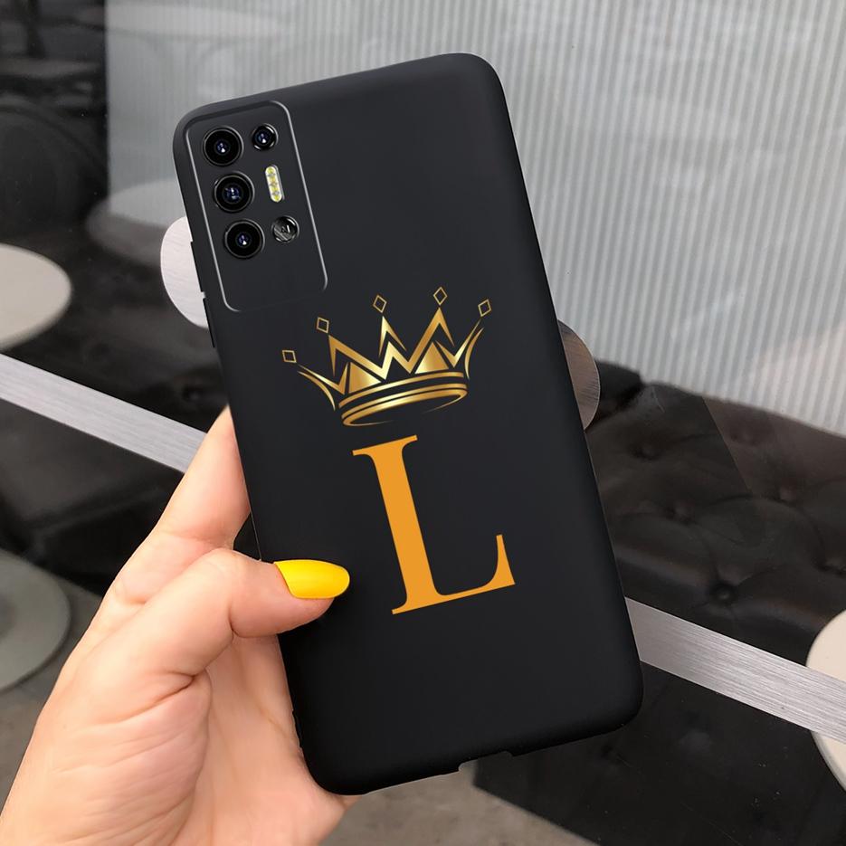 Чехол для Tecno Pova 2 LE7 LE7n Милая Корона Буквы Задняя Крышка Мягкий Силиконовый Чехол для Телефона Для Tecno Pova 2 Pova2 Coque Бампер Fundas